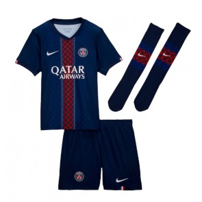 Paris Saint-Germain Desire Doue #14 Hjemmebanetrøje Børn 2025-26 Kortærmet (+ Korte bukser)